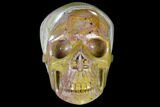 Realistic, Polished Ocean Jasper Skull #116504-1